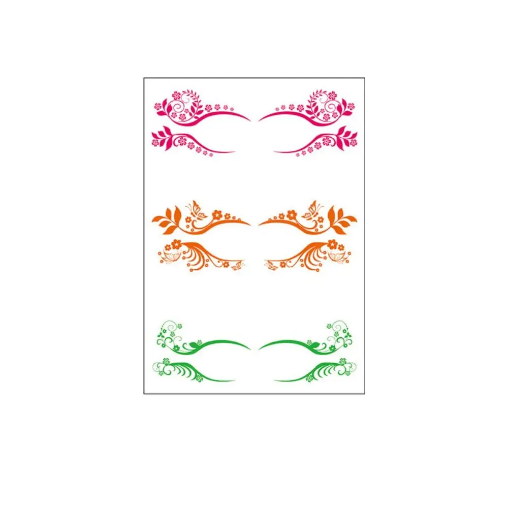 

Водостойкие наклейки-тату для ресниц, устойчивые к поту, долговечные, для макияжа ресниц, красочные цветочные наклейки-тату для теней для век