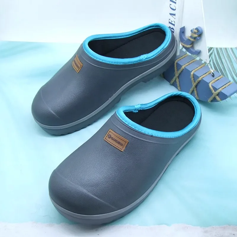 2024 new autumn and winter men\'s non-slip kitchen shoes outdoor work shoes anti-static and oil-proof surgical nurse slippers