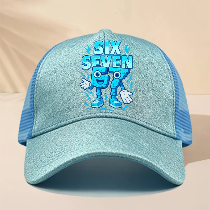 Steal A Brainrot Baseball Cap for Men Women 67 Six Seven Cartoon Printed Flat Caps Male Female Summer Fashion Sunscreen Hat Gift