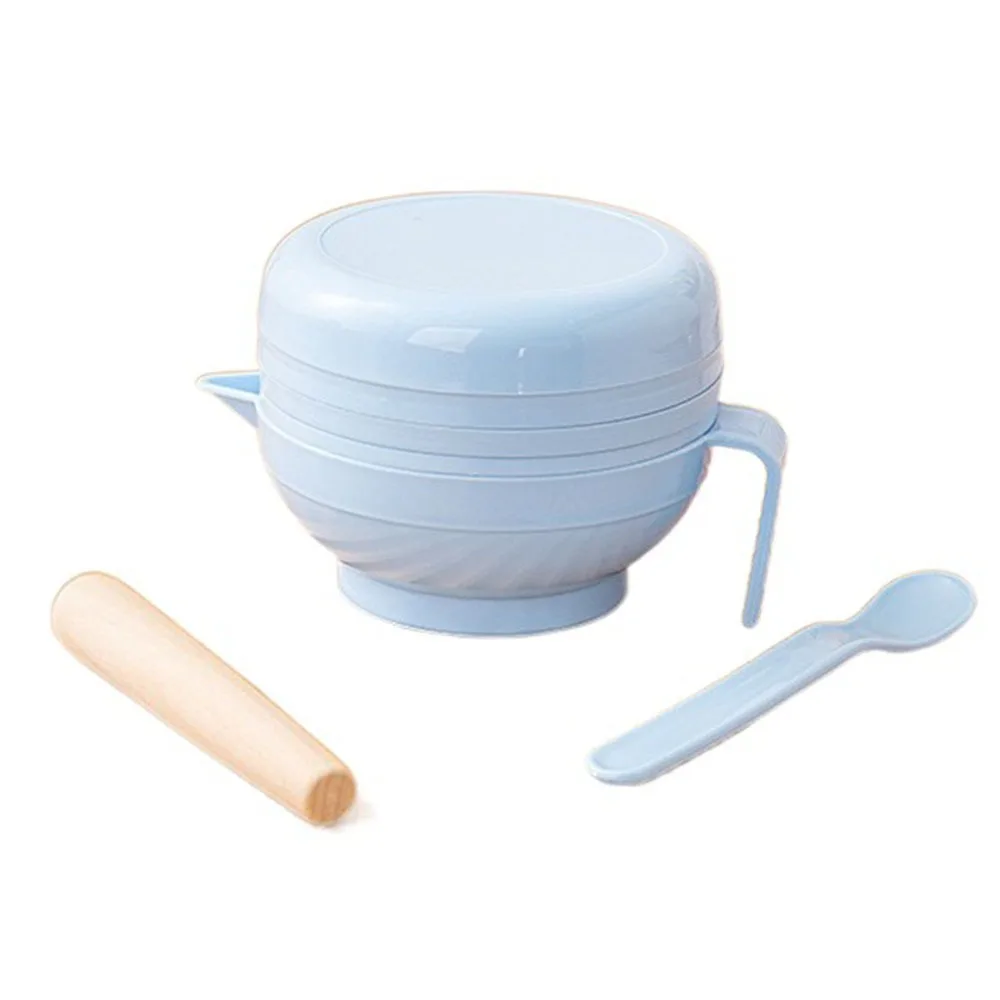 

7Pcs Portable Food Grinding Bowl Set Citrus Juicer Food Grade Baby Manual Grinder Kit Stackable Easy To Use