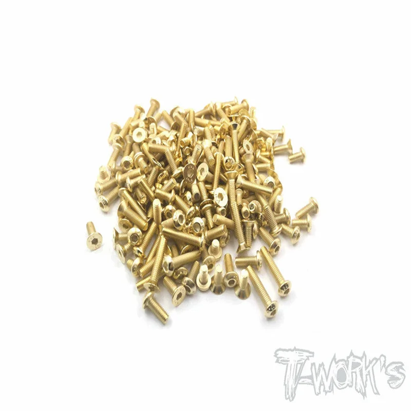 

Original T works GSS-T4'21 Gold Plated Steel Screw Set 117pcs. ( For Xray T4'21 )sssional Rc part