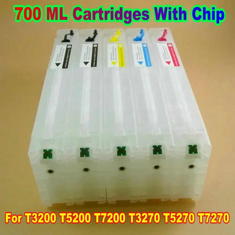 T6942 Printer Cartridge T6943 T6944 Ink Cartridges For Epson T3200 T5200 T7200 T3270 T5270 T7270 700ML With IC Model T6941 T6945