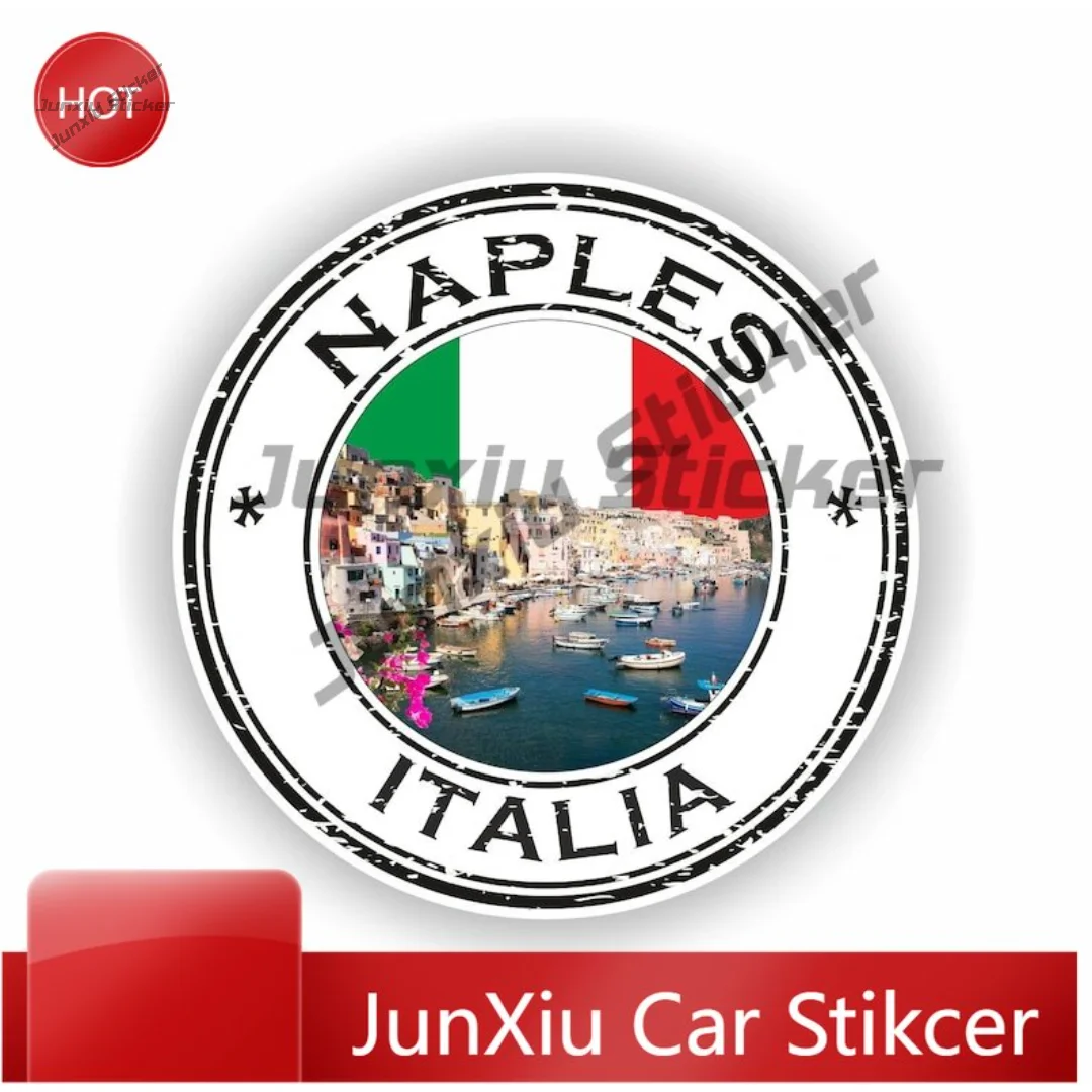 

Naples Napoli Italia Italy Seal Sticker Round Heavy Duty Car Sticker For Wall Window Fade Resistant Decoration Auto Accessories