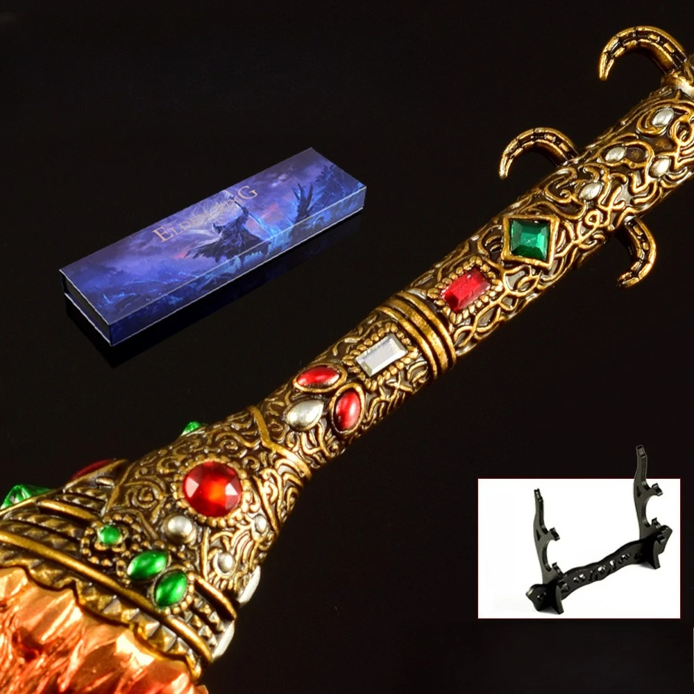 30cm Elden Ring Nóż Lawowy Edycja Prezentowa Metalowa Katana Model Broń Rekwizyty Cosplay Zabawka Noże Ręcznie Robione Ozdoby Prezent Urodzinowy dla Chłopca