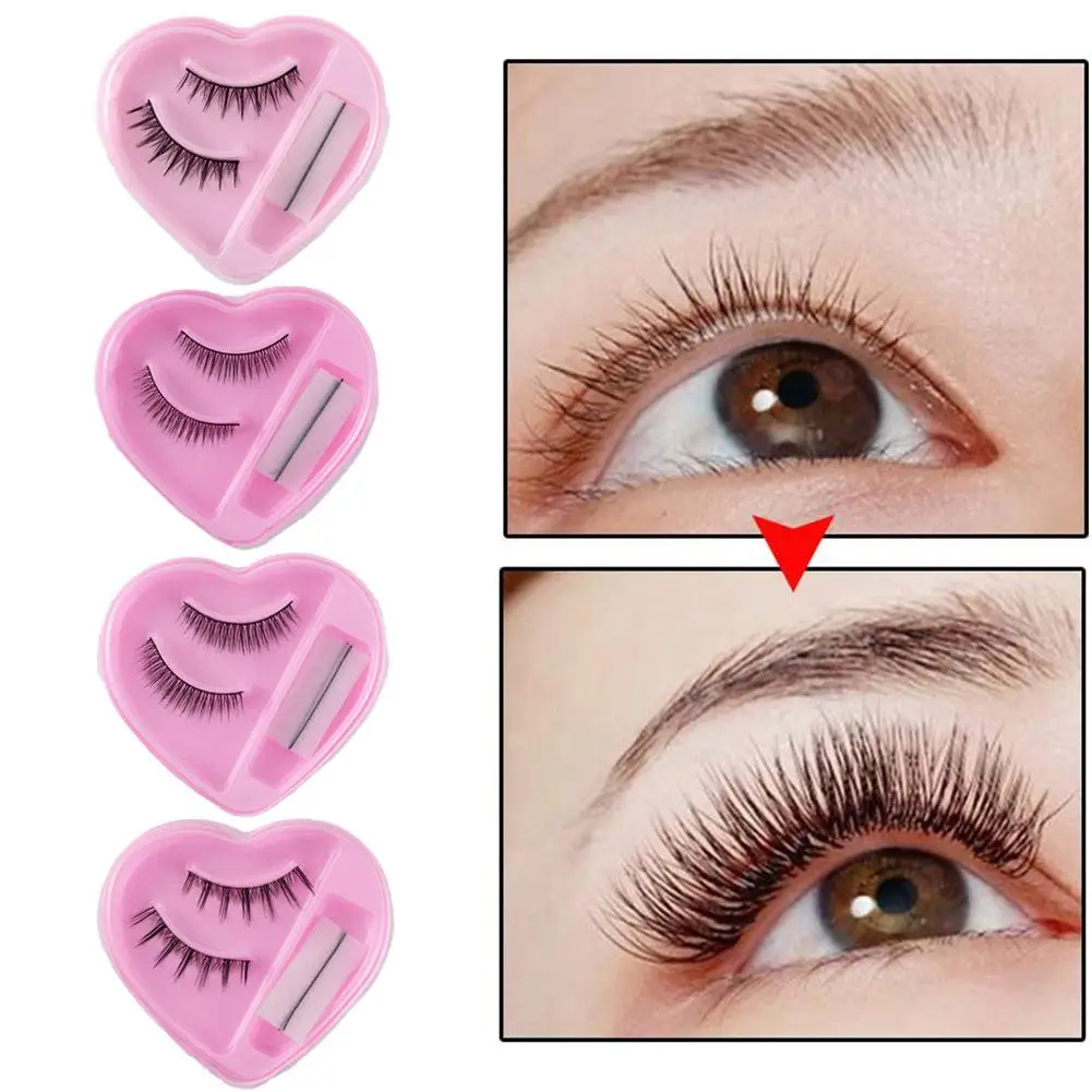 False Eyelashes Reusable Self-adhesive Lashes Glue-free Makeup Beauty Professional Strip Full Extension Tools Eyelash R7o3