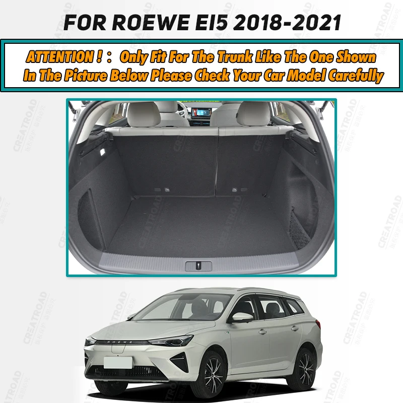 Auto Full Coverage Trunk Mat For Roewe EI5 2018-2021 20 19 Car Boot Cover Pad Cargo Liner Interior Protector Accessories