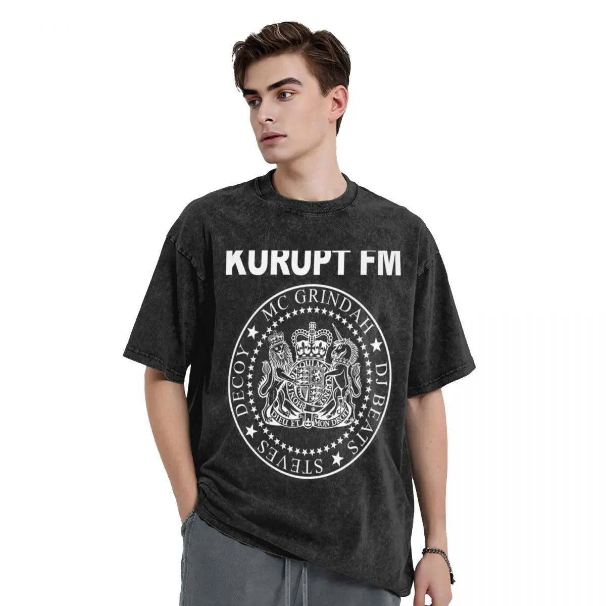 KURUPT FM T-Shirt basketball graphic tees plus size clothes animal prinfor boys mens t shirts