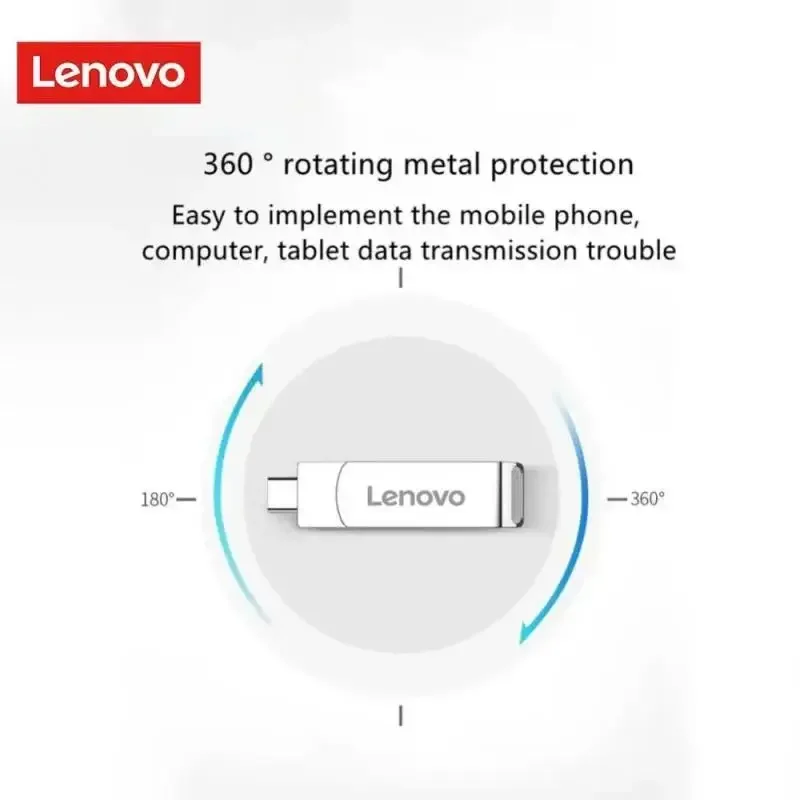 Lenovo 16TB USB 3.0 Flash Drive U Disk Type-C Interface High Speed Transfer 8TB 4TB Large Capacity Metal Pendrive Memoria Stick