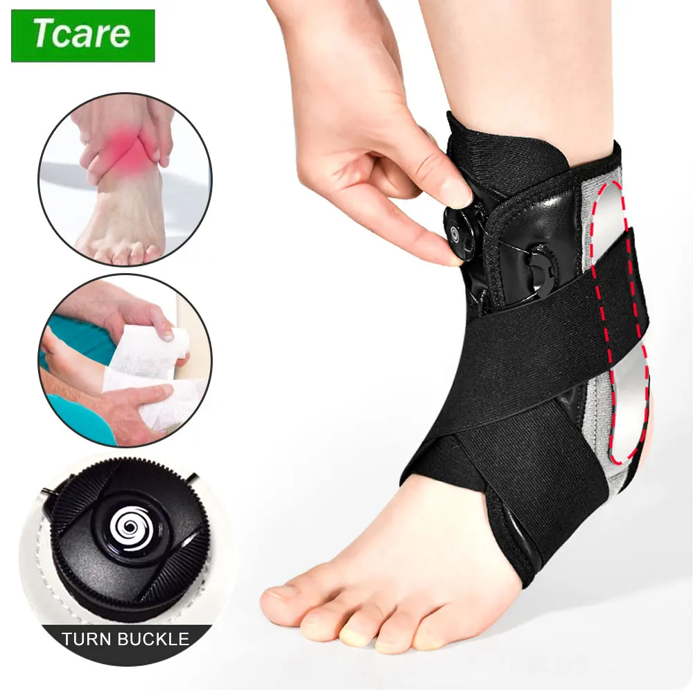 

1PCS Lace-up Stabilising Ankle Brace with Boa Closure System Upgraded Ankle Support Sprained Ankle Injury Achilles Pain Recovery