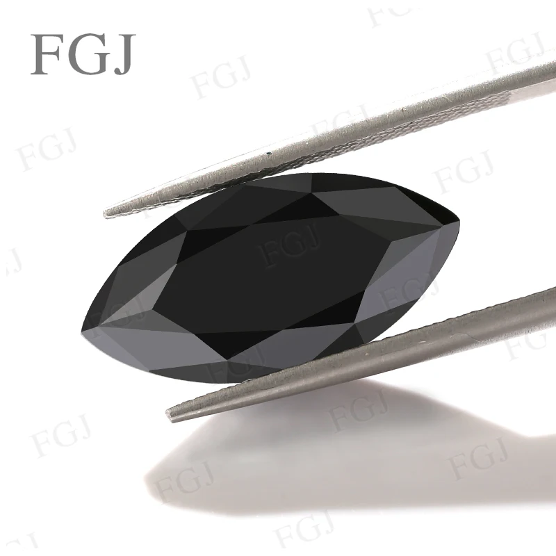 Hot Sale Moissanite Stone VVS1 Marquise Shape Black With GRA Loose Gemstone Diamond Tester Positive Wholesale Price Beads