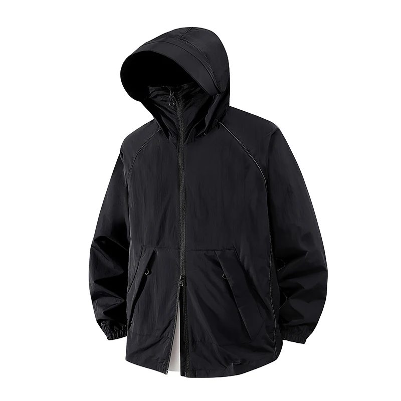 Summer Outdoor Running Fitness Lightweight Breathable Sunscreen Jacket for Couples Fashionable Loose UV Protective Skin Clothes - view 3