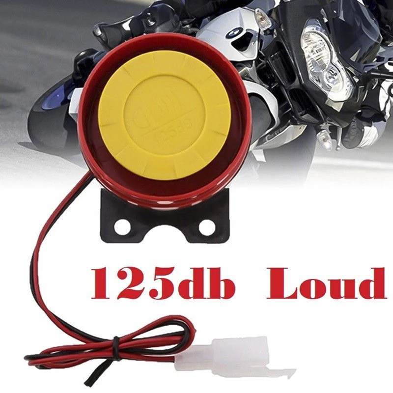 Bocina de coche, sirena de ataque aéreo, alarma Universal de 12v, bocina de camión, bocina eléctrica pequeña portátil, alarma, piezas interiores de coche, 1 ud.