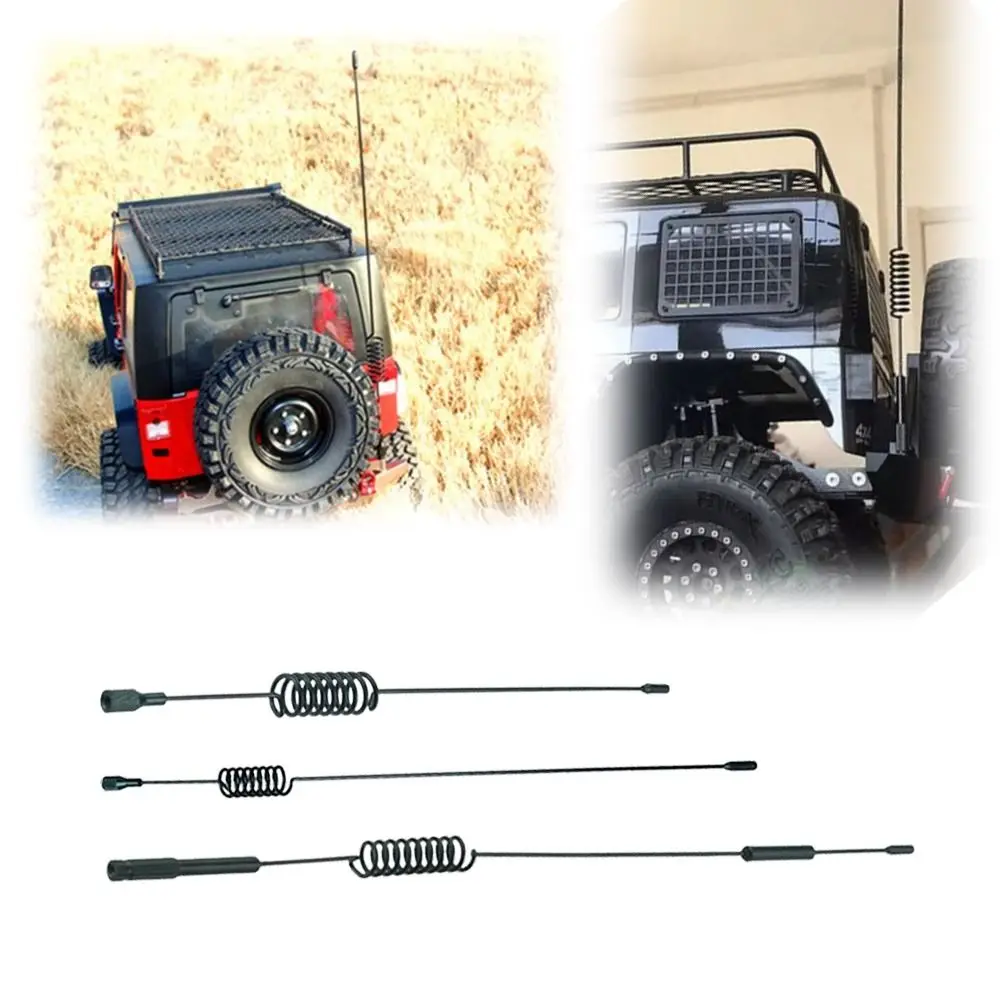 Durable RC Crawler Metal Antenna Simulated 1/10 Signal Line Black Mini RC Car DIY Parts for TRX4 TRX6 SCX10 II RC4WD D90