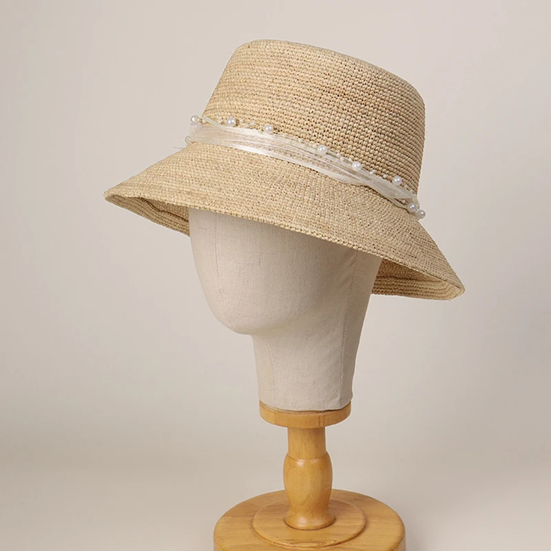 

Hat Raffia Women Summer Sun UV Protection Beach Accessory Big Brim Cap For Outdoor Hike Fishing Climb Luxury