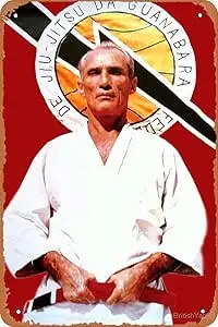 NIUMOWANG Metal Sign - Helio Gracie - Famed Brazilian Jiu-Jitsu Grandmaster Tin Poster 12 X 8 Inches