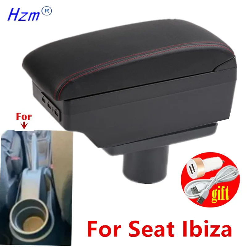 Für Seat Ibiza Armlehnenbox Für Ibiza 6j Ibiza 6L 2010-2019 Armlehnenbox zentrale Aufbewahrungsbox Gewidmet Nachrüstung Autozubehör