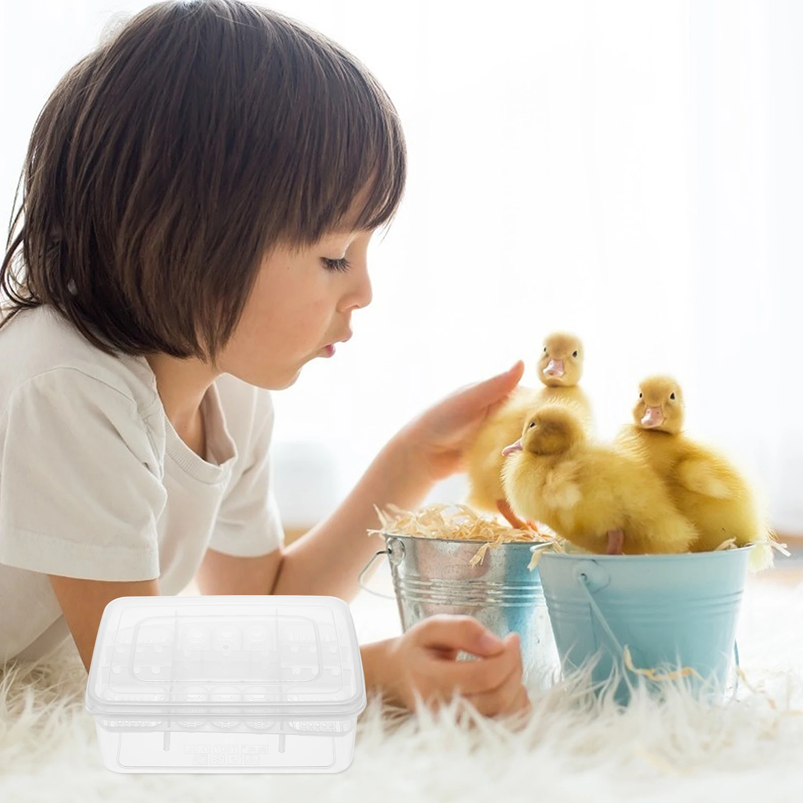 

2 шт., прозрачный чехол для инкубатора для яиц рептилий, 16 отделений, коробка для инкубации, инструмент для разведения маленьких яиц рептилий, гекконов, змей