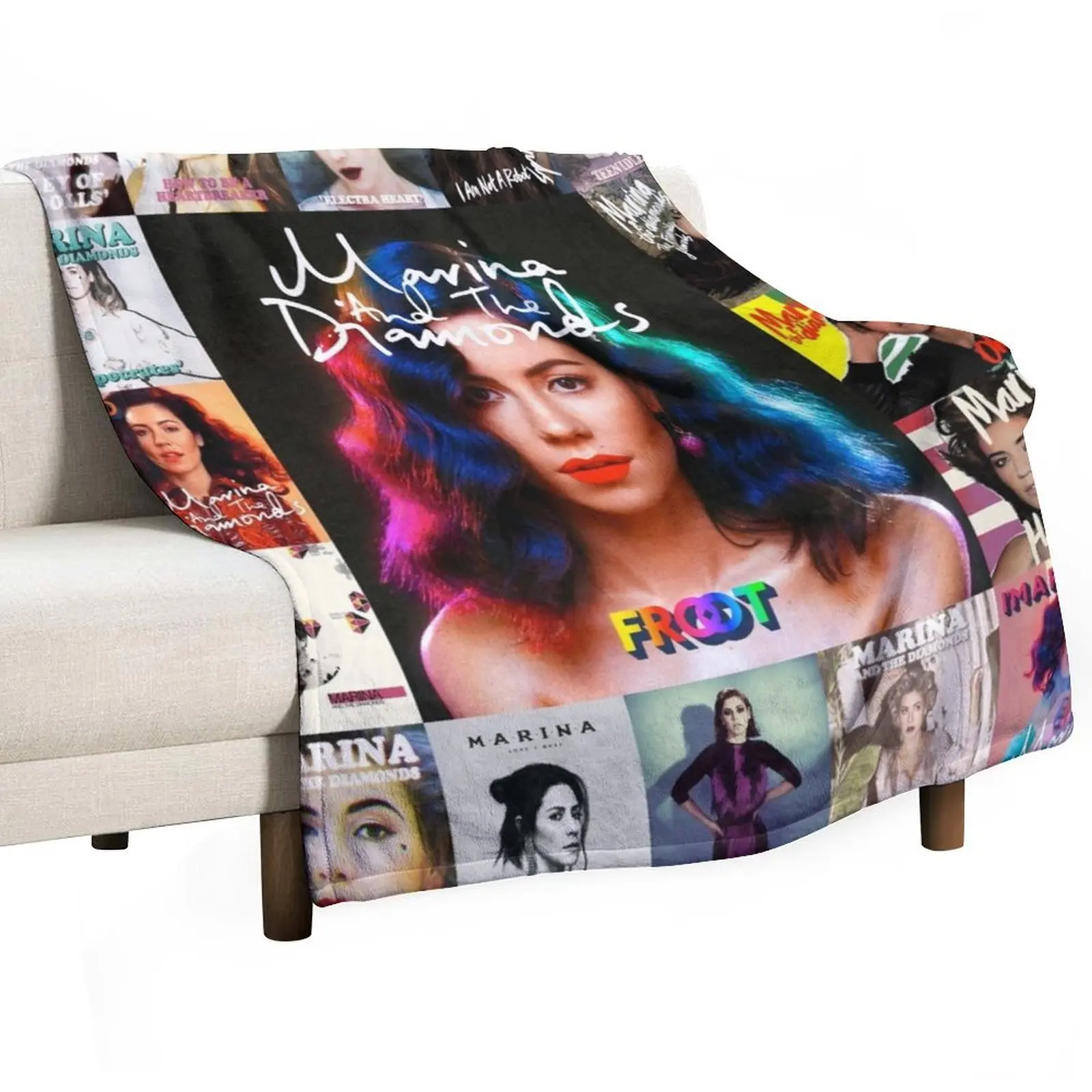 Marina and the Diamond Throw Blanket Camping Designers Plaid Cute Single wednesday Blankets