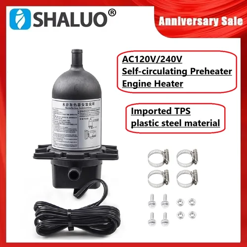 Calentador de agua generador diésel de 500W, 1000W, 2000W, 120V, 240V, precalentador autocirculante, termostato, calentadores, piezas de chaqueta diésel