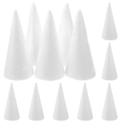 12pcs 10cm White Solid DIY Cone Children Handmade Toys For Girls Polystyrene Foam Tip Cone DIY painting Home Craft Christmas