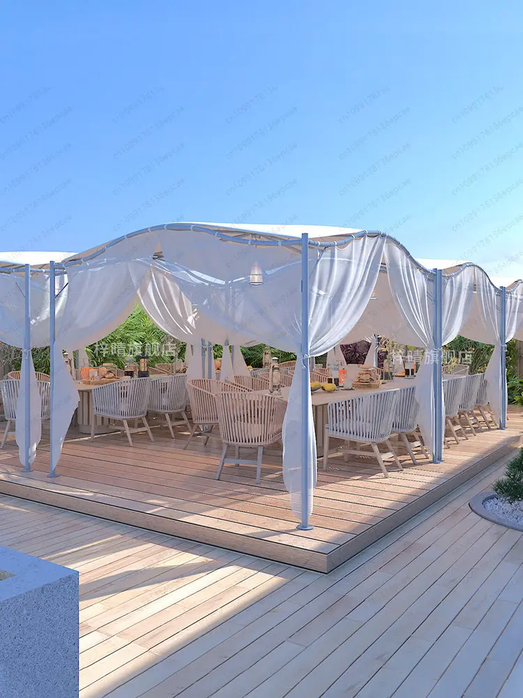 

Outdoor leisure pavilion Modern courtyard gazebo Terrace awning Garden villa Outdoor canopy Wrought iron tent