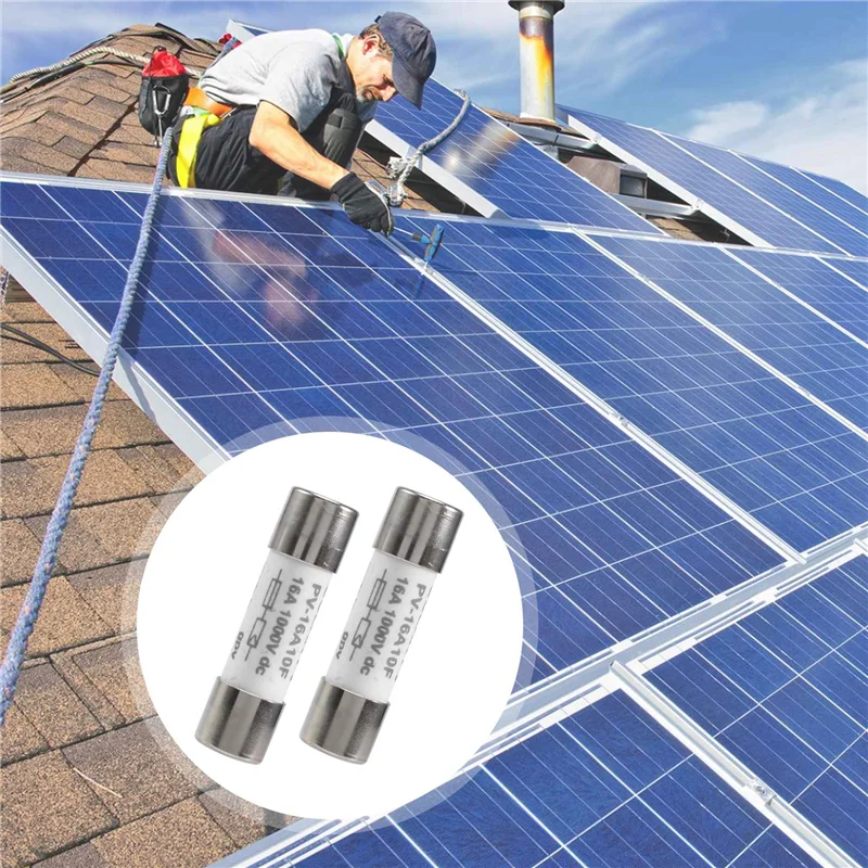 A13E-10 Pcs 1000 VDC Fuse Solar PV Explosion-Proof Fuse Silver