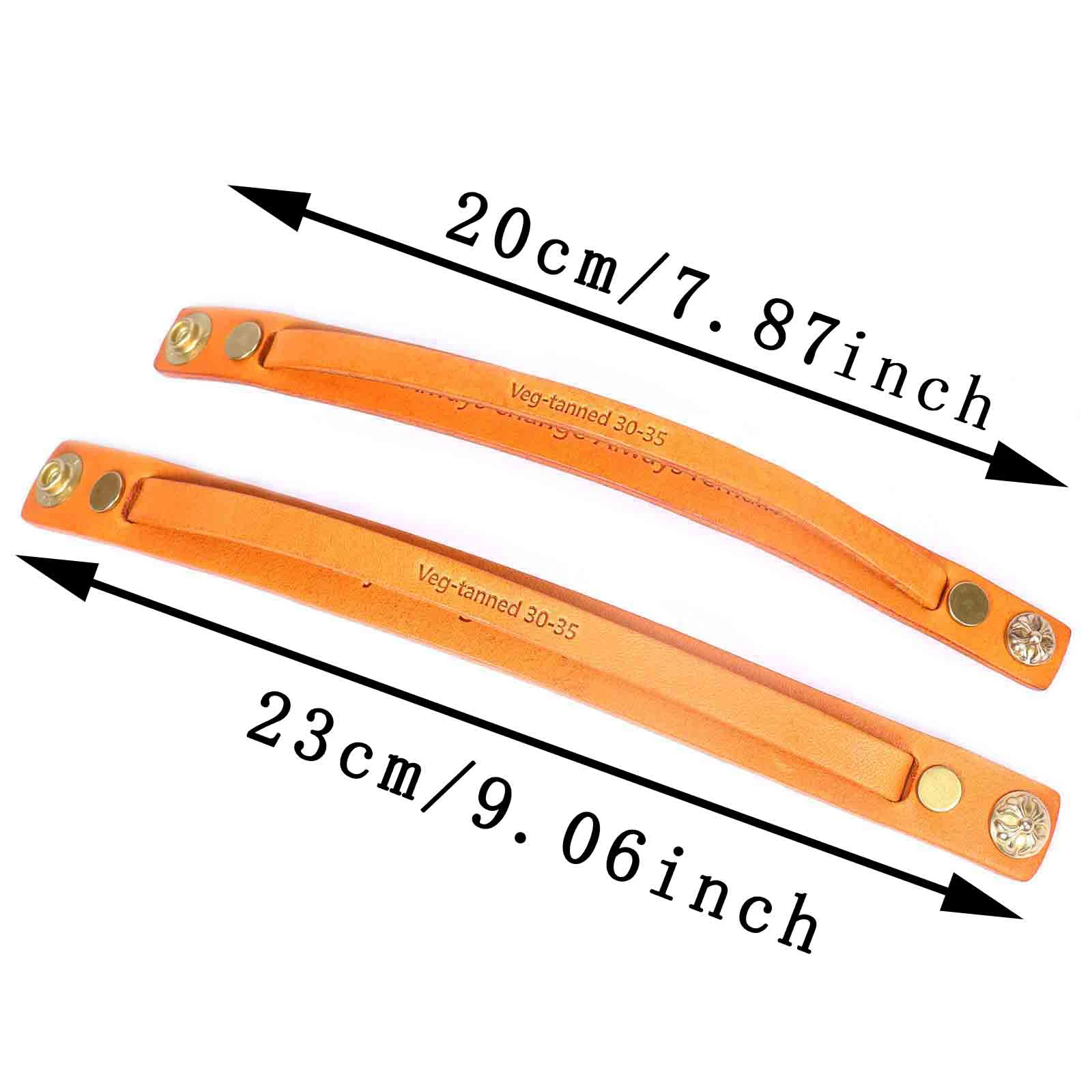 S.WORKER Handgefertigtes Vintage-Armband aus echtem Vollnarbenleder, Vintage-Handgelenkschlaufe für Paare – Detail 4