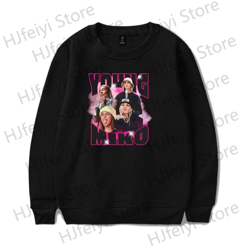 

Young Miko Merch Long Sleeve Crewneck Sweatshirt Winter For Women/Men Unisex O-neck Streetwear Hooded Top