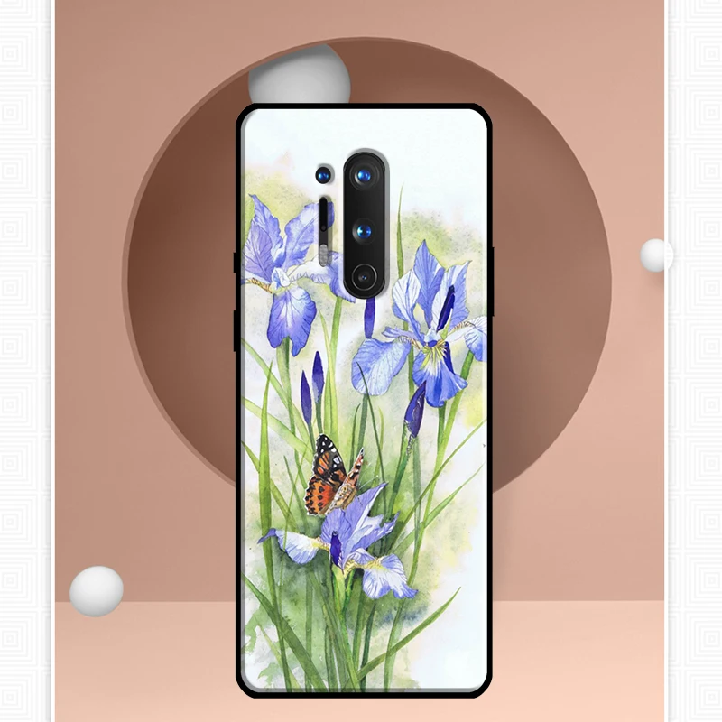 حافظة زهور القزحية الزرقاء لهاتف OnePlus Nord CE 5 3 4 Lite N20 N30 OnePlus 13R 12R 13T 10T 10 Pro 11 12 13 15 #2