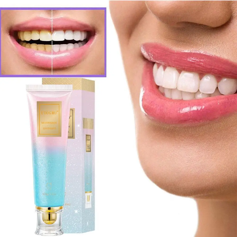

Niacinamide Whitening Toothpaste Remove Smoke Stains Yellow Teeth Fresh Breath Oral Hygiene Cleaning Dental Care Products