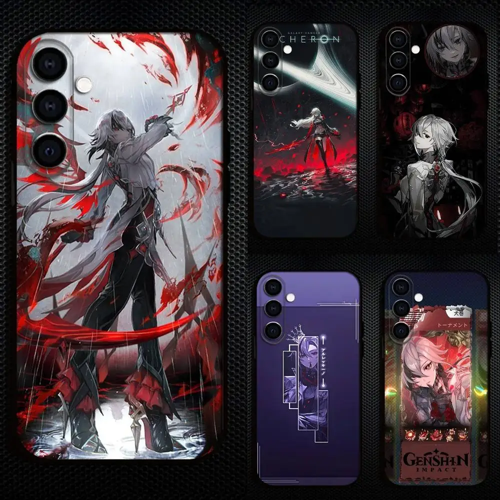 

A-Arlecchino Genshin lmpact Phone Case For Samsung Galaxy A73,A72,A71,A70,A53,A52,A51,Others Soft Black Cover