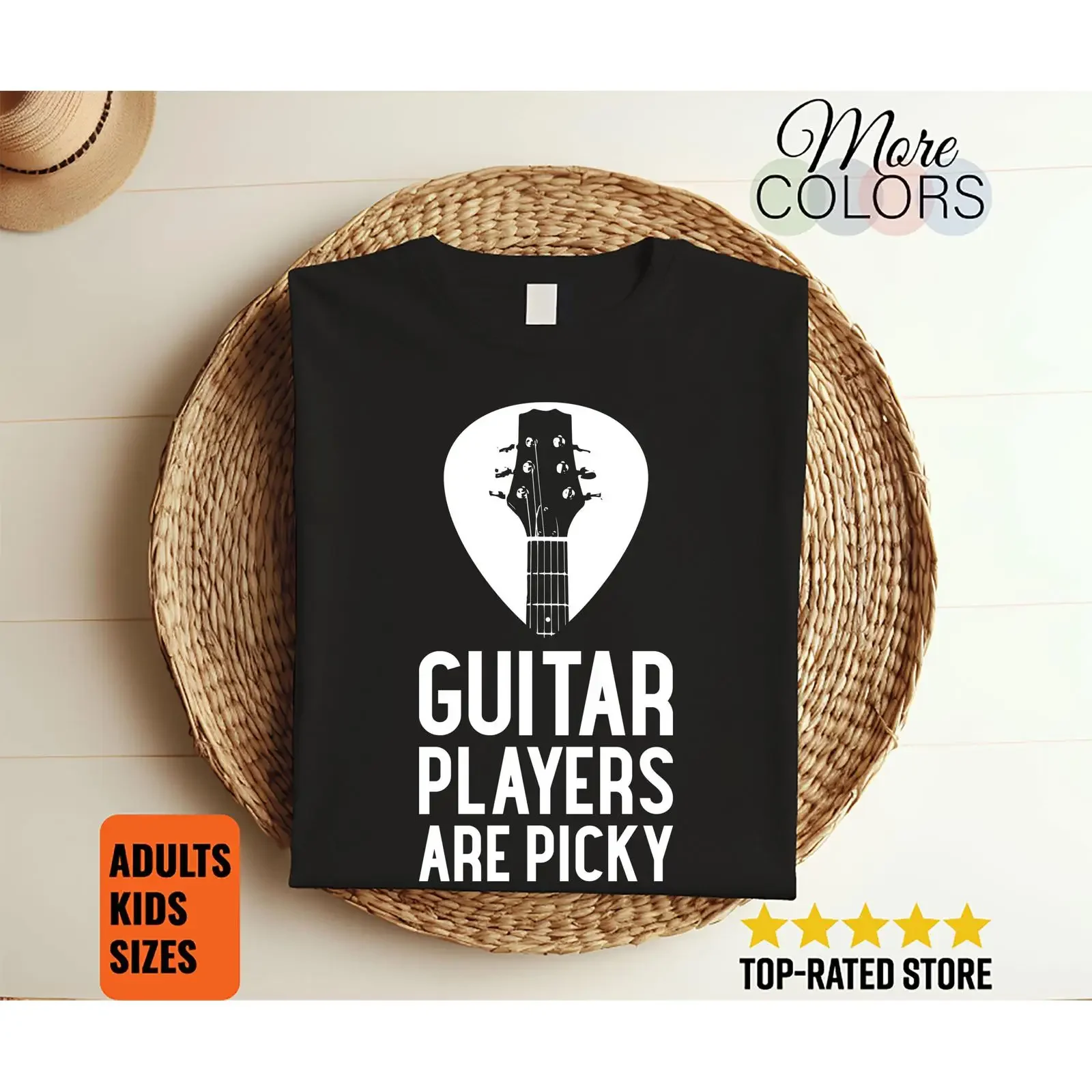 Guitar Players Are Picky Funny Guitarist T Shirt Music Lover  vintage Washed Soft Slightly fashion Comfortable Unisex Stylish