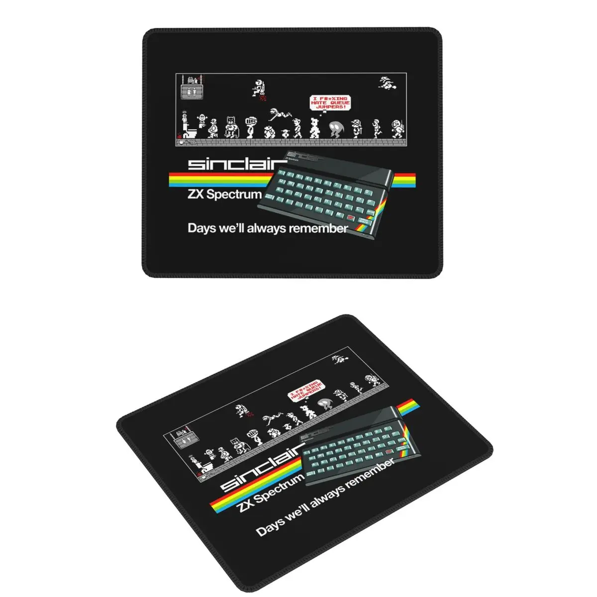 

ZX SPECTRUM QUEUE JUMPERS Подставки (Набор из 4 шт.) Коврик для мыши Компьютерная клавиатура Коврик для мыши Игровой настольный коврик для ПК Коврики для офисного стола
