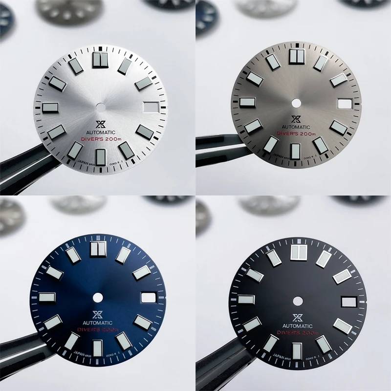 28.5mm NH35 Dial Sunray 62MAS Prospex Green Luminous No logo Fit NH34 NH36NH38 Movement Modified Replacement Watch Dial Parts