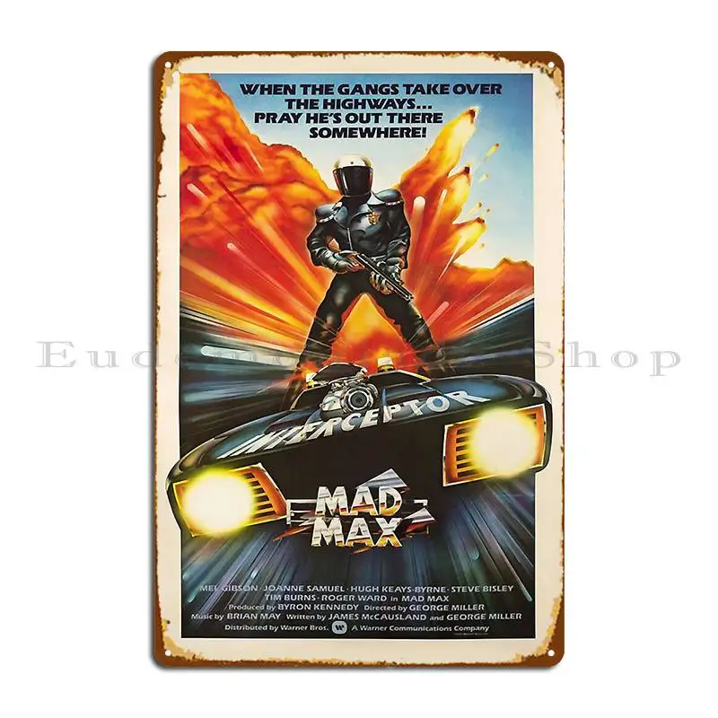 Mens Womens Mad Max Cool Gift Metal Signs Painting Wall Cave Print Club Bar Rusty Tin Sign Poster