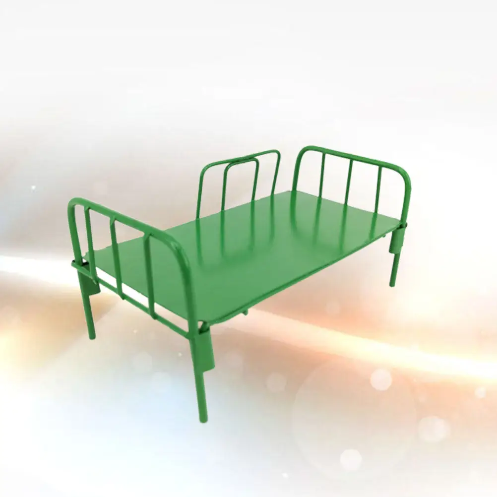 

Миниатюрная кровать-раскладушка для общежития, яркая, цветная, из сплава, для декора рабочего стола, мини-кровать для сна