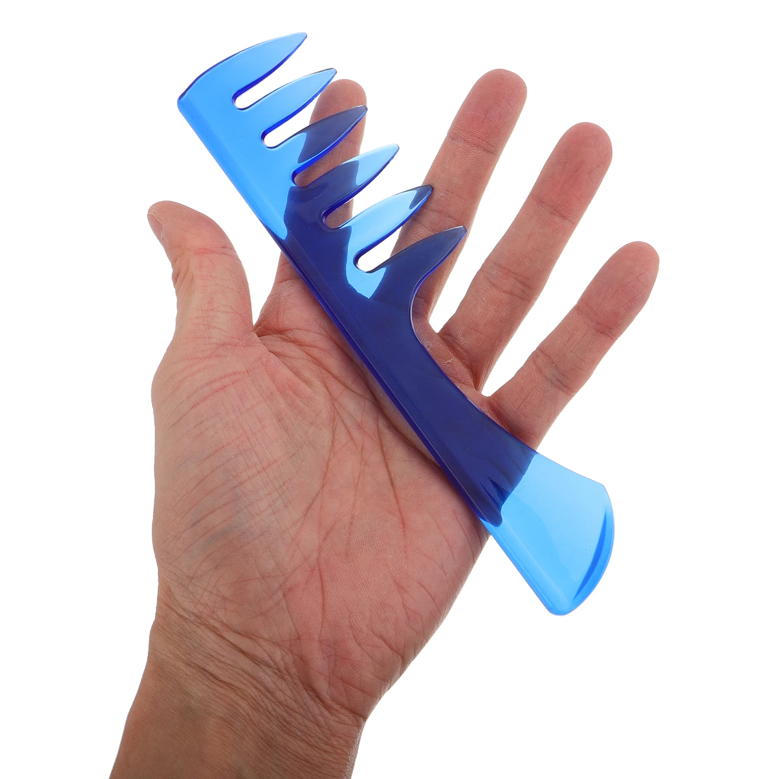 

Vintage Style Hair Comb Wide Tooth Detangling Shampoo Salon Barber Styling Tool Blue Durable Smooth Scalp Massage Comb