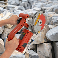 Single-chip Concrete Cutting Machine, Electric Concrete Saw, Slotting Machine, 34-71mm Adjustable Cutting Depth, 5000r/min, Red