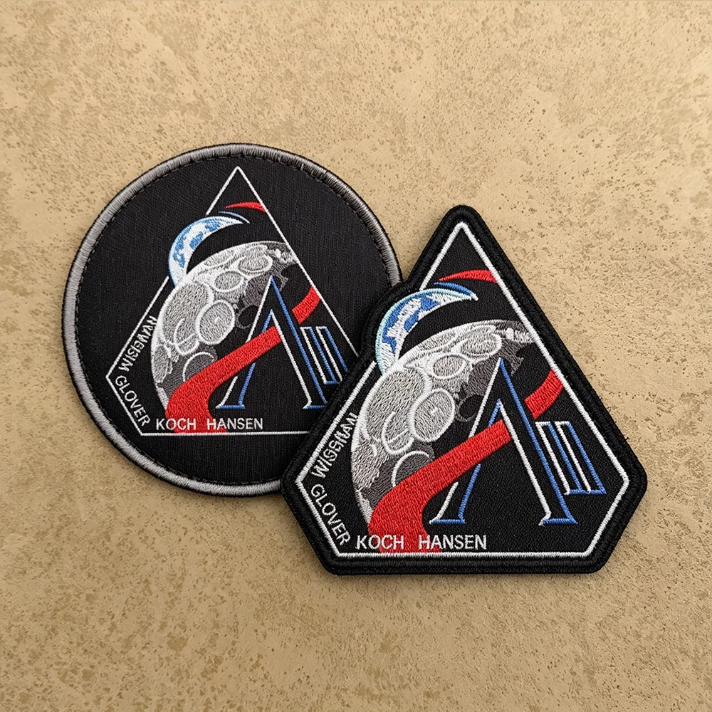 Parche Bordado ARTEMIS Exploración Espacial - Diseño de Lanzamiento de Cohetes y Sonda Lunar para Ropa Táctica de Exterior y Decoración DIY