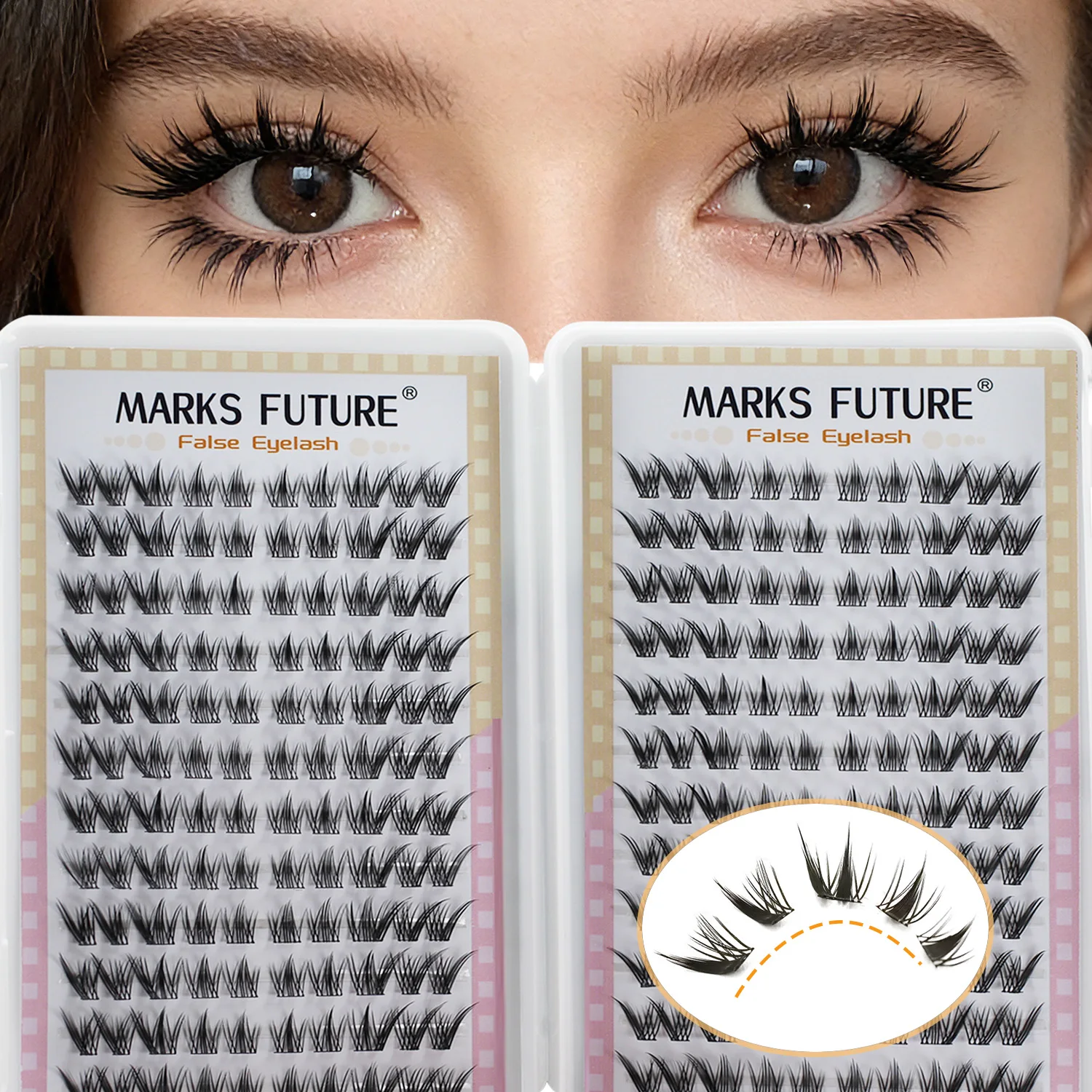 240-Piece Large Capacity Eyelash Book |   Comic-Style False Eyelashes, Naturally Thick and Ultra-Long-Lasting, Perfect for Beginners.