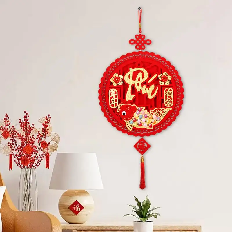 Lunar New Year Decorations Vietnam Lunar New Year Ornaments Red Fu Characters Lucky Pendant Spring Festival Decoration Chinese