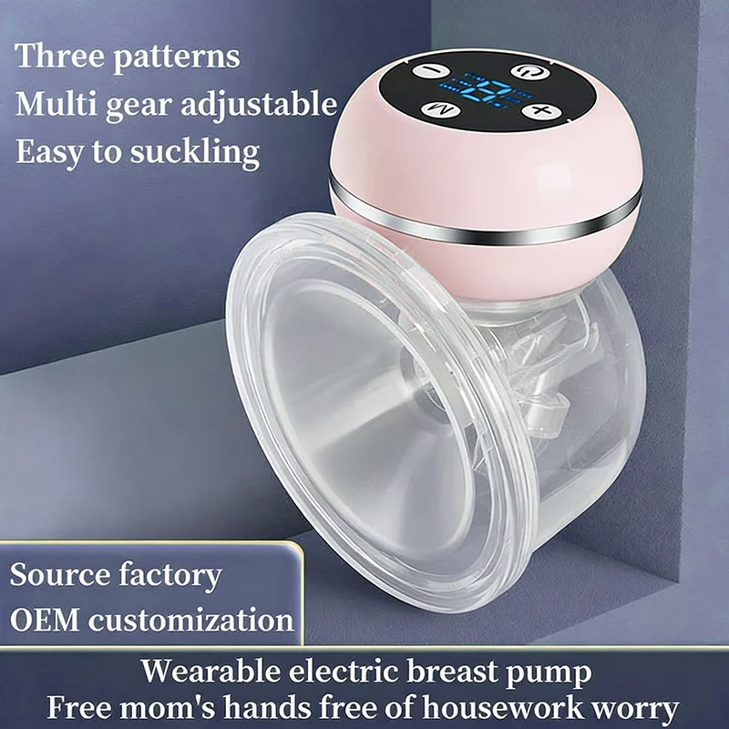 Wearable Electric Breast Pump Hands Free 3 Modes 9 Levels BPA Free LED Display Portable Milk Collector
