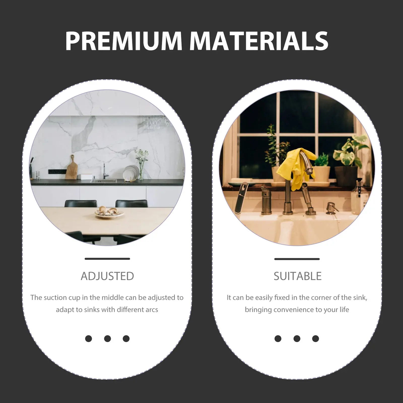 

Комплект из 2 держателей для мусорных пакетов на угловую раковину, высококачественный пластиковый держатель на присосках, регулируемая подставка для мусорных пакетов для кухни, для сушки и хранения