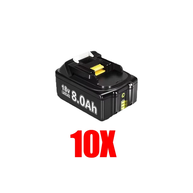 18V 8000mAh Akku für Makita BL1830 BL1815 BL1860 BL1850 BL1840B Akku-Elektrowerkzeuge, wiederaufladbarer Akku mit ﻿ 4A 6A Ladegerät