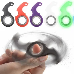 Luminous Keychain Fidget Spinner Anxiety Stress Relief Toys Revolve Cool Keyring Relieving Boredom Birthday Gift for Adults Kids