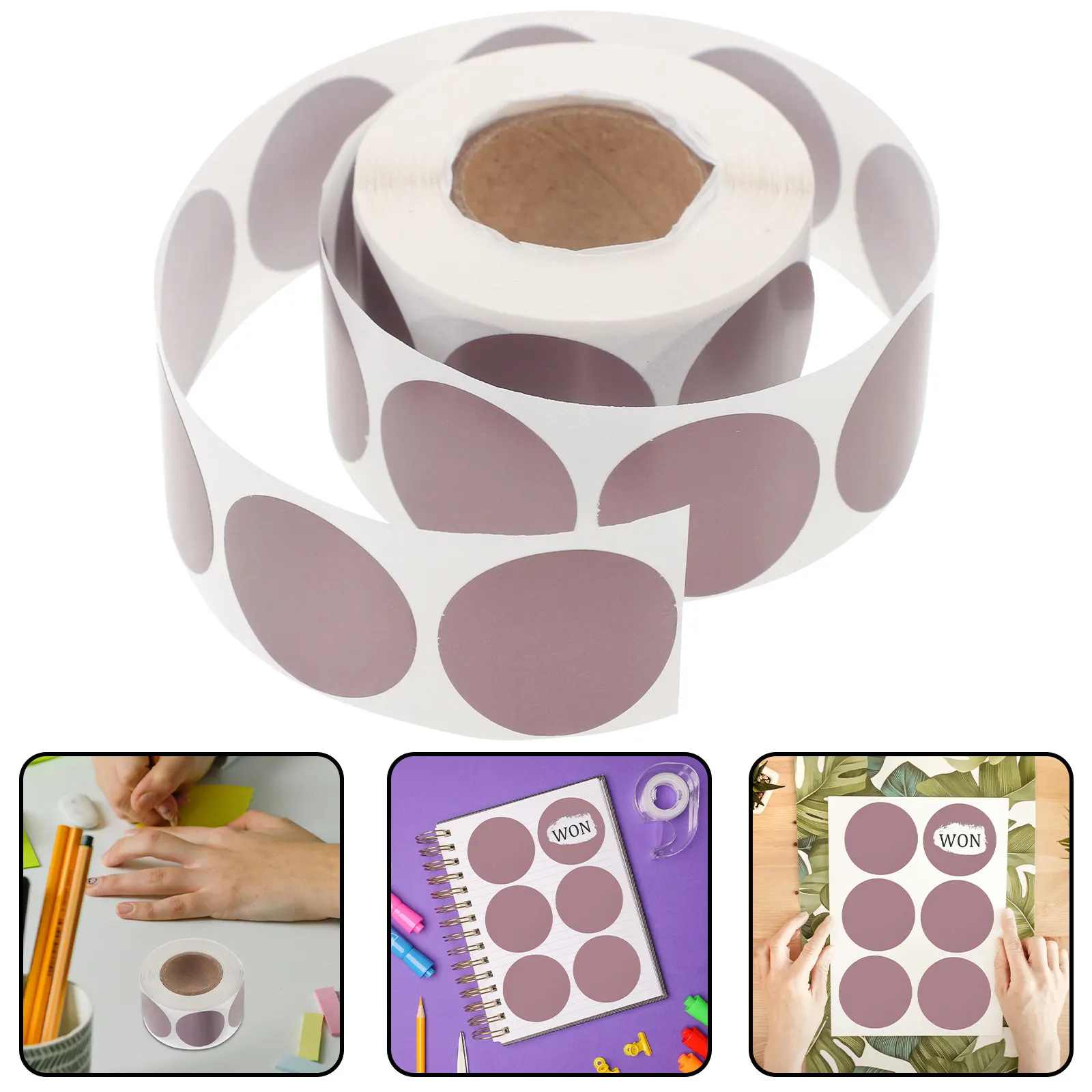 

Round Scratch Off Stickers 1 Roll Self-Adhesive Scratchable Coating Labels for DIY Scratch Cards Prizes Reward System School