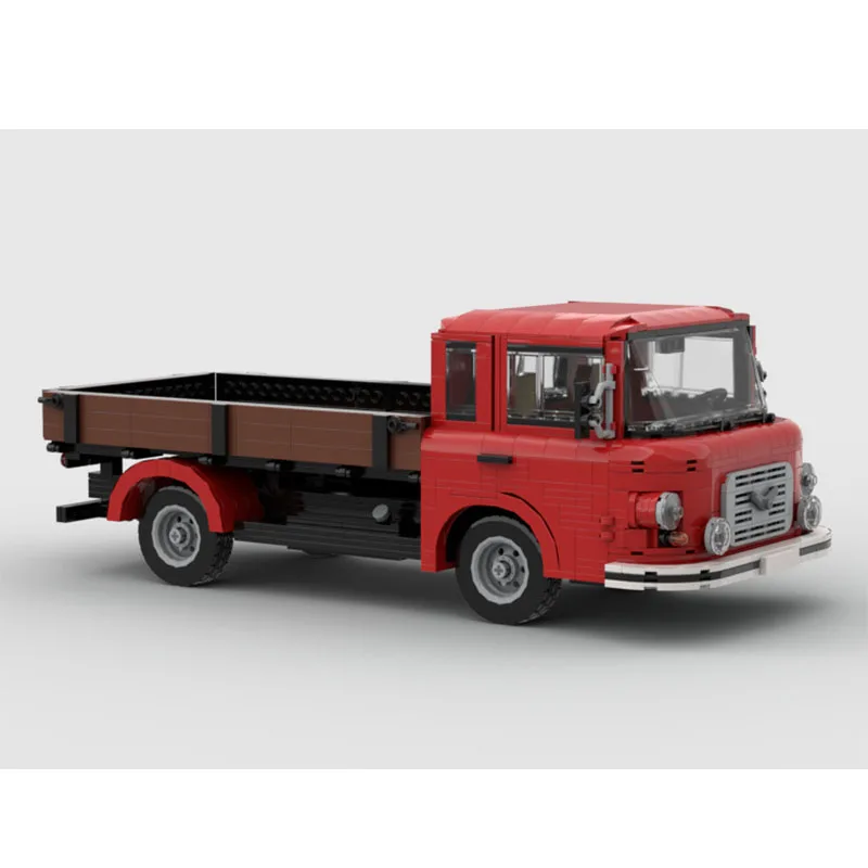 MOC-235212 Camión de transporte de carga clásico urbano, modelo de bloques de construcción, 1295 piezas, regalo de juguete de cumpleaños y Navidad para niños