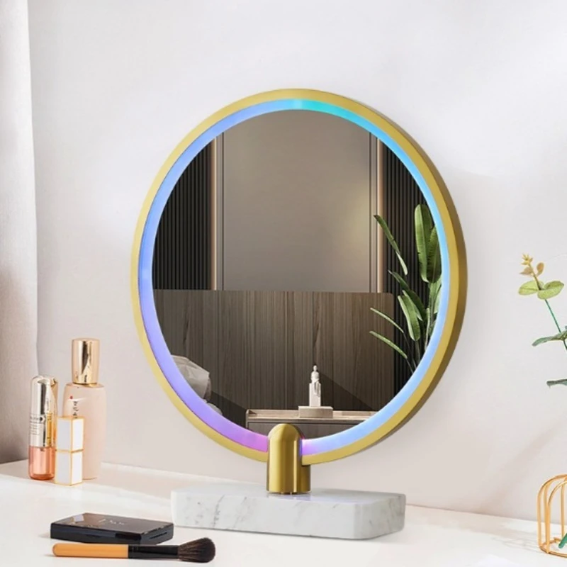 

Makeup mirror Mobile phone control LED entertainment three-color magic marble beauty mirror dimming Smart dimming