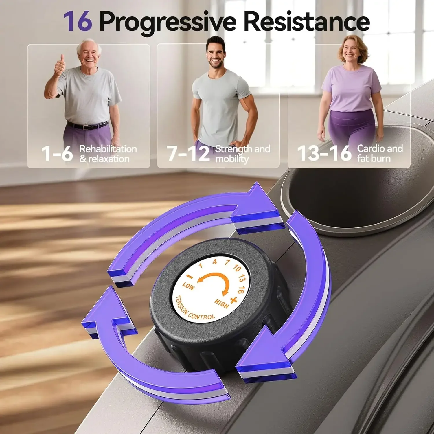 

Горячая распродажа: Велотренажер-рекамберт для дома, стационарный велотренажер с магнитной системой, нагрузка до 400 фунтов.