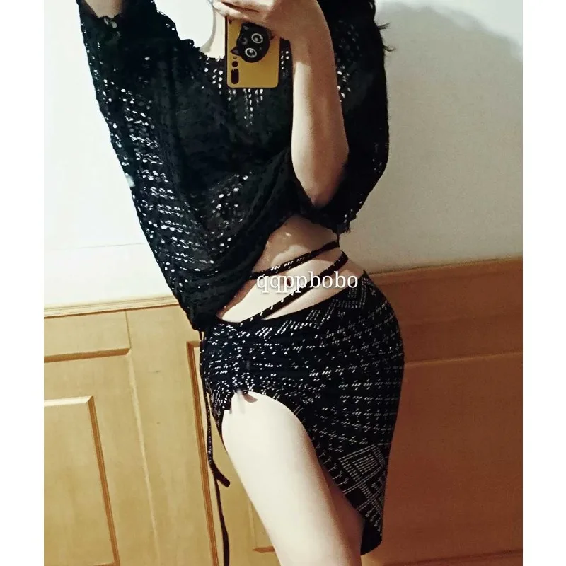 Trajes de dança do ventre tribal personalizados, luz de luxo, vestido de prática, combinação múltipla de cabelo, cachecol, saia, estilo escuro